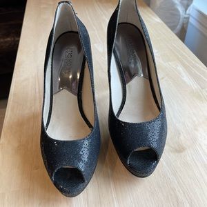 Michael Kors black platform heels, size 8